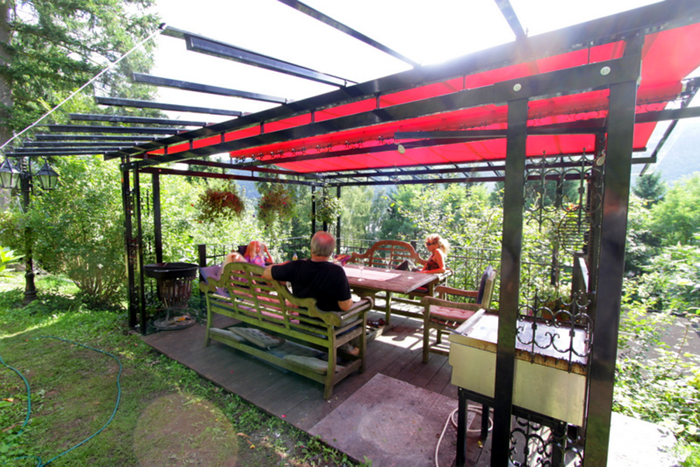 freistehende Terrassenueberdachung 